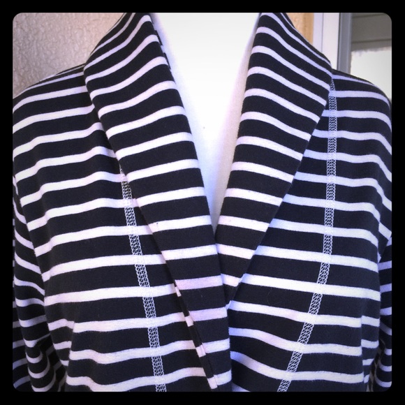 Donna Degnan Jackets & Blazers - Donna Dengan M stripes black and white